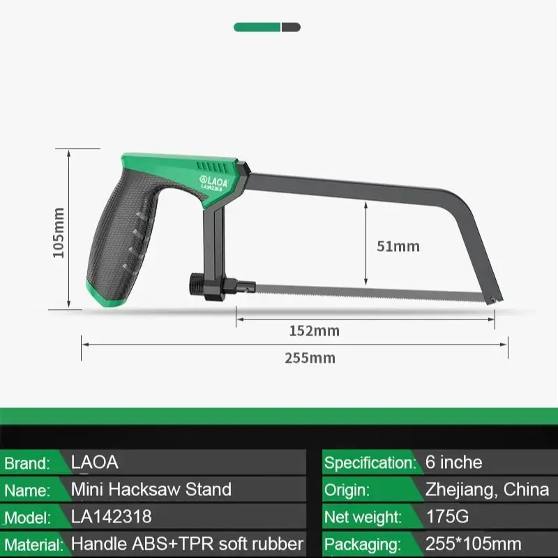 LAOA Mini Testere 6 İnç Çerçev - Hacksaw incelemesi ve fiyatı